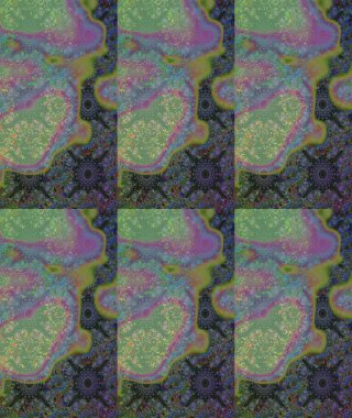 Kusursuz çiçek deseni. Asya tekstil tarzında. Raster illüstrasyonu. Renkli Bahar Temalı Kusursuz Arkaplan. Düz Çiçek Elementleri Tasarımı. Yeşil ve gri renkte çiçekler.