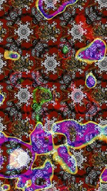 Çiçekli çiçek deseni, suluboya. Raster deseni. Küçük çiçekte güzel bir çiçek deseni..