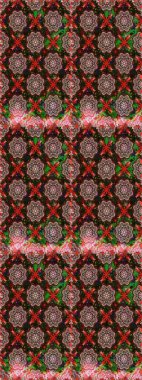 Gri ve kahverengi renkli çiçekler. Kumaş desenli papatya çiçekleri ayrıntıları.