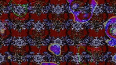 Raster illüstrasyonu. Bahar çiçekleriyle güzel bir çiçek deseni çizmişsin. Güzel kumaş deseni.