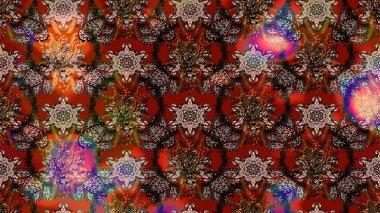 Kahverengi ve kırmızı renklerde. Anti-stres için soyut örnek sayfası. Raster illüstrasyonu.