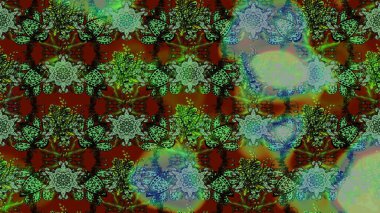 Düz Çiçek Elementleri Tasarımı. Renkli Bahar Teması eskiz kalıbı. Güzel kumaş deseni. Raster illüstrasyonunda çiçek deseni çizimi.