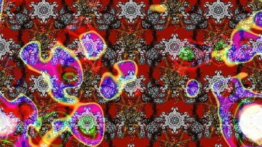 Raster çiçekli arka plan. Yazdır. Güzel kumaş deseni. Renkli Yaz Temalı eskiz kalıbı. Düz Çiçek Elementleri Tasarımı. Güzel çizim şekli..