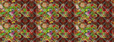 Eskiz arkaplan modeli. Vadinin çiçekleri yeşil ve kırmızı renklerde. Suluboya, elle çizilmiş. Raster - stok.