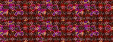 Kızılderili desenli desenli desenli şal deseni. Etnik Mandala süsü. Raster Henna dövme stili. Tekstil, tebrik kartı, boyama kitabı, telefon kılıfı baskısı için kullanılabilir.