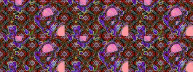 Raster illüstrasyonu. Kahverengi ve kırmızı renklerde. 3D çiçekler, çizim.