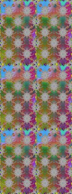 Sabıka fotoğraflarında, bebek kıyafetlerinde, duvar kâğıtlarında, paket kutularında falan kullanılabilir. Zarif, parlak ve pürüzsüz gri ve kahverengi çiçek desenli tasarım.