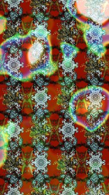 Kahverengi ve yeşil renkli çiçekler. Düz Çiçek Elementleri Tasarımı. Raster illüstrasyonundaki çiçek desenli çizim. Renkli Yaz Teması çizim şablonu.