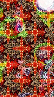 Raster suluboya çiçek deseni, narin çiçekler, kırmızı ve siyah çiçekler, tebrik kartı şablonu. Raster Güzel kumaş deseni.