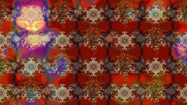 Modaya uygun kumaş deseni. Sevimli çiçek raster deseni. Renkli Yaz Temalı eskiz kalıbı. Düz Çiçek Elementleri Tasarımı.