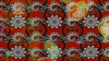 Düz Çiçek Elementleri Tasarımı. Renkli Bahar Teması eskiz kalıbı. Renkli çiçekler. Sevimli çiçek raster deseni.