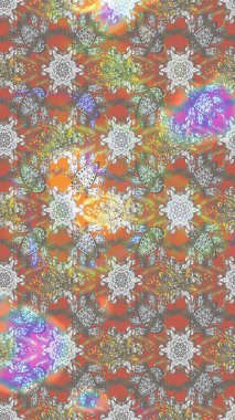 Çiçek deseni. Şatafatlı bahar bahçesi dokusu. Gri, nötr ve bej renkli çiçek çizimi. Gri, nötr ve bej renkli çiçekler. Raster illüstrasyonu.