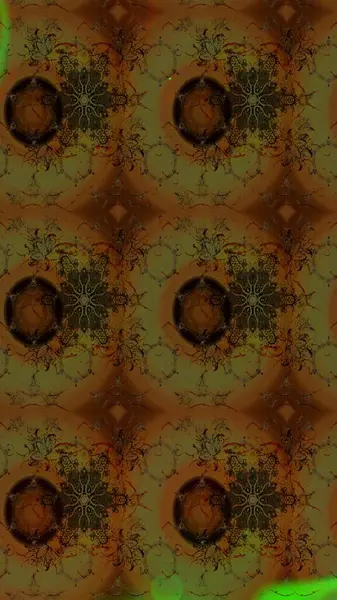 Kahverengi ve yeşil renklerde çiçeklerle çizilmiş çiçek deseni. Çiçekler suluboya tarzında kahverengi ve yeşil renklerde.