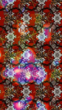 Çiçekli çiçek deseni, suluboya. Süslü kumaş deseni. Raster deseni.