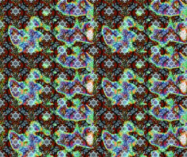 Raster deseni. Karalama çiçekleri çizim kalıbı. Mavi, yeşil ve gri el çizimi desen. Sanat ilham verir, yeşil ve gri renkli çiçekler ve arka plan bırakır.