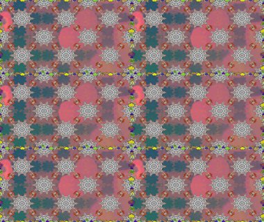 Anti-stres için soyut örnek sayfası. Pembe ve gri renklerde. Raster illüstrasyonu.