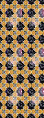 Çiçek desenli raster, sarı çizgi grafik desenli soyut raster arkaplan. Modern stil dokusu.