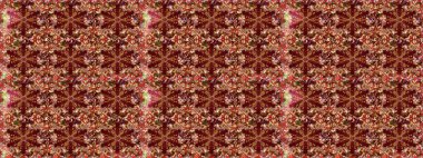 Kahverengi renklerde altın tekrarlayan elementlerle soyut arkaplan. Kusursuz oryantal klasik altın desen.