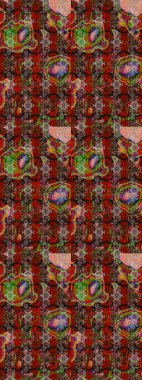 Hoş bir çiçek geçmişi var. Raster illüstrasyonu. Küçük bir çiçekte eskiz deseni. Güzel kumaş deseni.