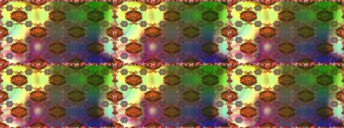 Renkli, pürüzsüz desen. Çiçek duvar kâğıdı. Yeşil ve kahverengi renkli şirin tekstil tarzında. Raster illüstrasyonu. Çiçek arka planı.