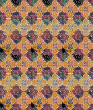 Moda baskıları için zarif bir şablon. Halk tarzı. Renkli çiçekleri ve turuncu yaprakları olan harika bir çiçek deseni. Modern çiçek arkaplanı.