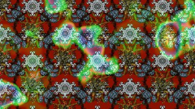 Düz Çiçek Elementleri Tasarımı. Raster illüstrasyonundaki çiçek desenli çizim. Süslü kumaş deseni. Renkli Bahar Teması çizim şablonu.