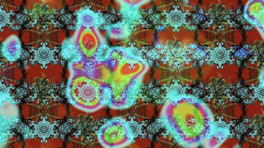 Robot resim. Küçük çiçekteki sevimli çiçek deseni. Raster illüstrasyonu.