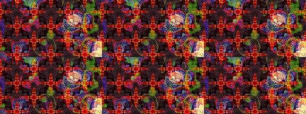 Süslü kumaş deseni. Çiçekli çiçek deseni, suluboya. Raster deseni.