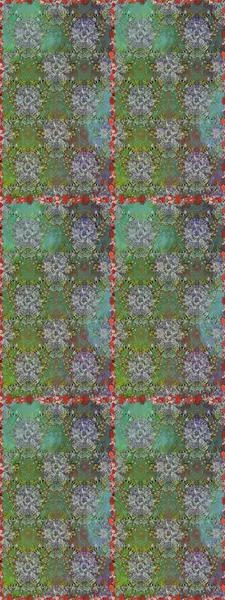 Elle çizilmiş çiçek deseni (fayans). Şirin çiçekli, desenli, yeşil ve gri renklerde renksiz bir desen. Tekstil için suluboya desensiz.