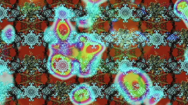 Robot resim. Küçük çiçekteki sevimli çiçek deseni. Raster illüstrasyonu.