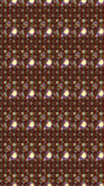 Raster illüstrasyonu. Kumaş, tekstil, duvar kağıdı baskısı için. Renkli desenli eskiz deseni, kahverengi çiçekler ve dekoratif elementlerle. Eskiz geçmişi. Antika retro tarzı.