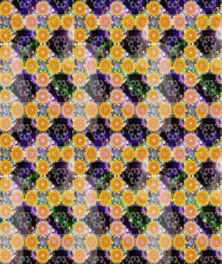 Sarı renkli çiçekler. Çiçekli karalama şeklinde Raster çiçek deseni. Yumuşak, bahar çiçekli arka plan.