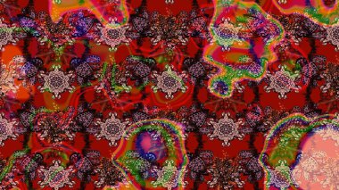 Doğal kozmetik ürünleri, parfüm, çiçekçi dükkanı için bahar ihalesi tasarımı. Kırmızı ve kahverengi lale çiçekli Raster eskiz deseni. Paket kağıdı için en iyisi. Karşılama ya da düğün geçmişi olarak kullanılabilir.