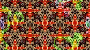 Küçük çiçekteki sevimli çiçek deseni. Siyah ve bej renklerde. Raster deseni. Soyut çiçek çizim kalıbı arka planı. Raster illüstrasyonu.