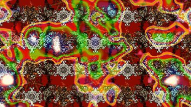 Raster Güzel kumaş deseni. Raster suluboya deseni, narin çiçekler, kahverengi ve kırmızı çiçekler, tebrik kartı şablonu..