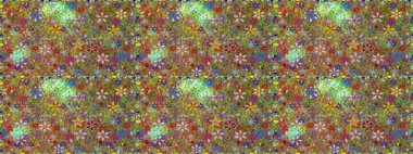 El çizimi, soyut ve süslü elementler. Klasik çiçekler. Kahverengi ve yeşil renkler. Yaz çiçekleri teması. Suluboya resim taklit Raster illüstrasyonu.