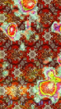 Kahverengi renkli çiçekler. Düz Çiçek Elementleri Tasarımı. Raster illüstrasyonundaki çiçek desenli çizim. Renkli Bahar Teması çizim şablonu.