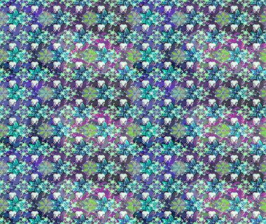 Raster illüstrasyonu. Çizim çiçek deseni duvar kâğıdı olarak kullanılabilir. Mavi renkte çiçekler.