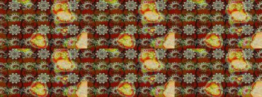 Gömlek, arka plan modelini çiz. Tropik çiçekler. Kahverengi ve nötr renkte çiçekler.