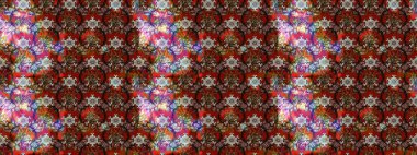 Küçük çiçekteki sevimli çiçek deseni. Raster deseni. Nazik, yaz çiçekleri kahverengi ve kırmızı renklerde. Raster illüstrasyonu.