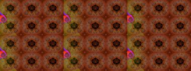 Raster düz çiçek çizim deseni. Kahverengi ve kırmızı renkte çiçekler. Tasarım hediye paketi, tebrik kartları, posterler ve afiş tasarımı.