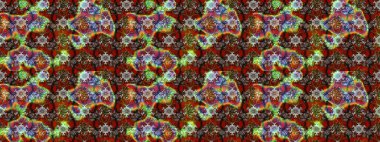 Tekstil, kumaş, ambalaj, hatıra defteri için hoş bir çiçek arkaplanı. Çocuksu tasarım. Elle çizilmiş çiçek desenli Raster çizimi. Kahverengi arkaplanda.