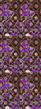 Soyut çiçek çizim kalıbı arka planı. Küçük çiçekteki sevimli çiçek deseni. Raster deseni. Gri, kahverengi ve kırmızı renklerde. Raster illüstrasyonu.