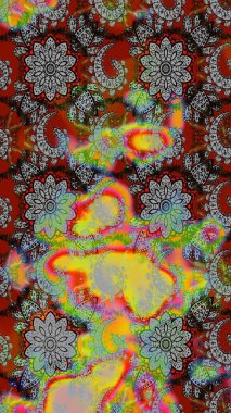 Gri ve kahverengi renkli çiçekler. Nazik, narin çiçek arkaplanı. Raster çiçek desenli ve çiçekli..