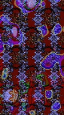 Kırmızı ve kahverengi lale çiçekli Raster eskiz deseni. Doğal kozmetik ürünleri, parfüm, çiçekçi dükkanı için bahar ihalesi tasarımı. Karşılama ya da düğün geçmişi olarak kullanılabilir. Paket kağıdı için en iyisi..