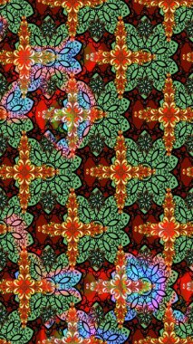 Vadinin renkleri. Raster çiçek desenleri çiziyor..