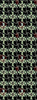 Güzel çiçek deseni. Renkli Bahar Teması eskiz kalıbı. Düz Çiçek Elementleri Tasarımı. Siyah renkte çiçekler.