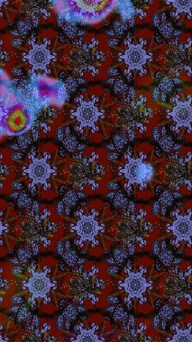 Süslü kumaş deseni. Raster deseni. Çiçekli çiçek deseni, suluboya..