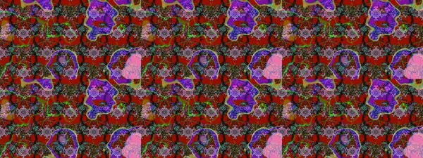 Elle çizilmiş çiçek desenli Raster çizimi. Tekstil, kumaş, ambalaj, hatıra defteri için hoş bir çiçek arkaplanı. Kırmızı ve kahverengi arka planda. Çocuksu tasarım.