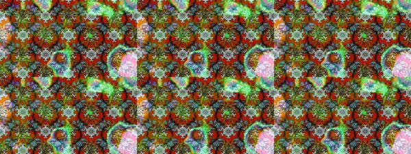 Düz Çiçek Elementleri Tasarımı. Sevimli çiçek raster deseni. Kahverengi ve yeşil renkli çiçekler. Renkli Bahar Teması çizim şablonu.